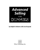 book Advanced selling for dummies