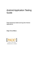 book Android application testing guide : build intensively tested and bug free Android applications