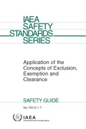 book Application of the concepts of exclusion, exemption and clearance : safety guide