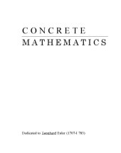 book Concrete mathematics : a foundation for computer science