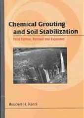 book Chemical grouting and soil stabilization