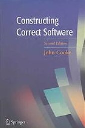 book Constructing correct software