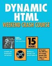 book Dynamic HTML weekend crash course