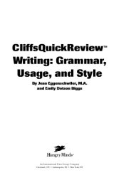 book CliffsQuickReview writing : grammar, usage, and style