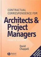 book Contractual correspondence for architects and project managers