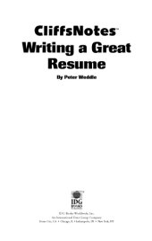 book CliffsNotes writing a great resume