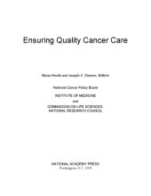 book Ensuring quality cancer care