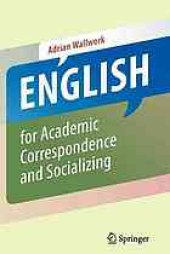 book English for academic correspondence and socializing