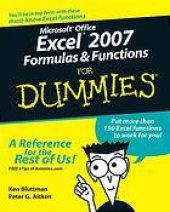 book Excel 2007 formulas and functions for dummies