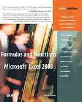 book Formulas and functions with Microsoft Excel 2003