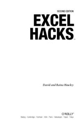 book Excel Hacks : Tips & Tools for Streamlining Your Spreadsheets