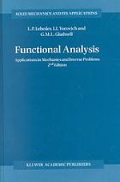 book Functional analysis : applications in mechanics and inverse problems