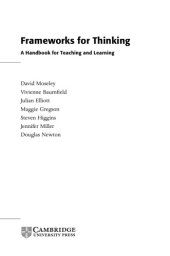 book Frameworks for thinking : a handbook for teaching and learning