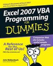 book Excel 2007 VBA programming for dummies