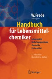 book Handbuch für Lebensmittelchemiker: Lebensmittel – Bedarfsgegenstände – Kosmetika – Futtermittel