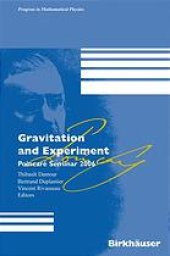 book Gravitation and experiment : Poincaré Seminar 2006