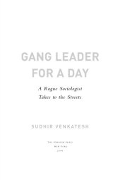 book Gang leader for a day : a rogue sociologist takes to the streets