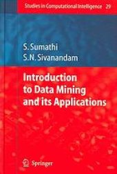 book Introduction to data mining and its applications