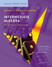 book Intermediate algebra : an applied approach :student support edition