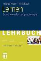 book Lernen: Grundlagen der Lernpsychologie