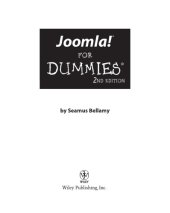 book Joomla! For Dummies