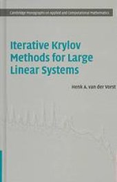 book Iterative Krylov methods for large linear systems