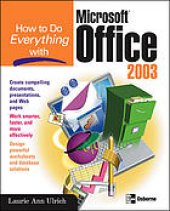book How to do everything with Microsoft Office 2003