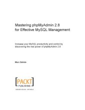 book Mastering phpMyAdmin 2.8 for effective MySQL management