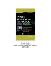 book Power generation handbook : selection, applications, operation, and maintenance