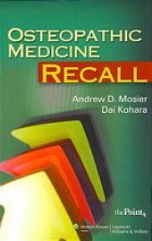 book Osteopathic medicine recall