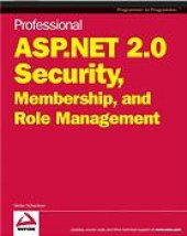 book Professional ASP.NET 2.0 security, membership, and role management