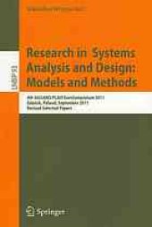 book Research in Systems Analysis and Design: Models and Methods: 4th SIGSAND/PLAIS EuroSymposium 2011, Gdańsk, Poland, September 29, 2011, Revised Selected Papers