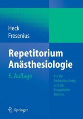 book Repetitorium Anästhesiologie: Für die Facharztprüfung und das Europäische Diplom