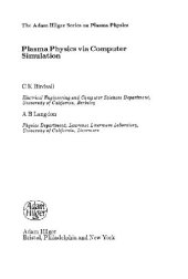 book Plasma physics via computer simulation