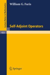 book Self-Adjoint Operators