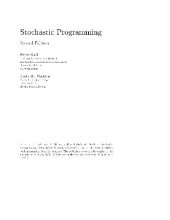 book Stochastic Programming