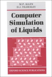 book Computer simulation of liquids