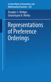 book Representations of Preferences Orderings