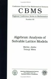 book Algebraic analysis of solvable lattice models