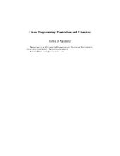 book Linear programming, foundation and extensions