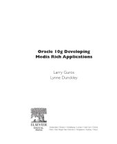 book Oracle 10g developing media rich applications