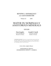 book Water in nominally anhydrous minerals