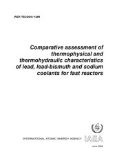 book Comparative assessment of thermophysical and thermohydraulic characteristics of lead, lead-bismuth and sodium coolants for fast reactors