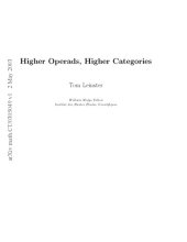 book Higher Operands, Higher Categories