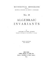 book Algebraic invariants