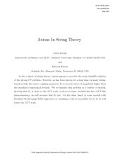 book Axions in String Theory