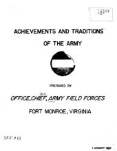 book Achievements and traditions of the Army