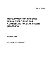 book Development of Improved Burnable Poisons for Commercial Nuclear Power Reactors