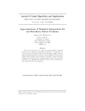 book Journal of graph algorithms and applications