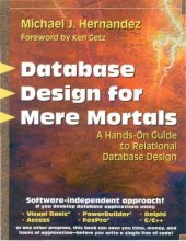 book Database design for mere mortals : a hands-on guide to relational database design